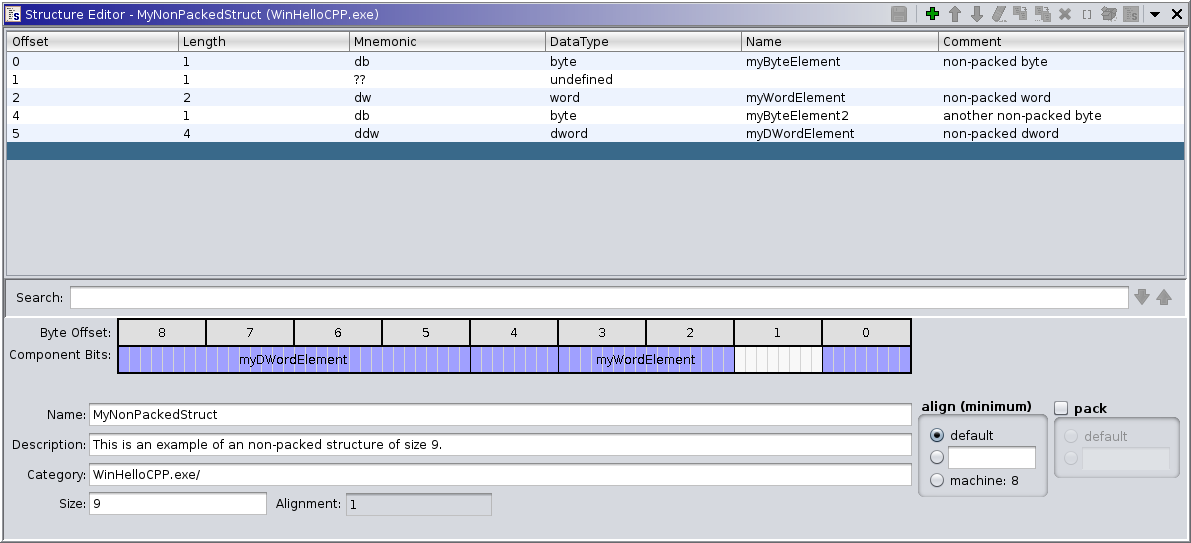 Data Structure Editor