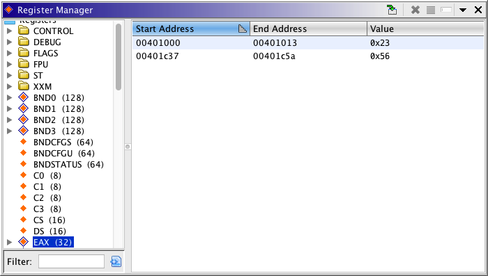 Register Values Plugin