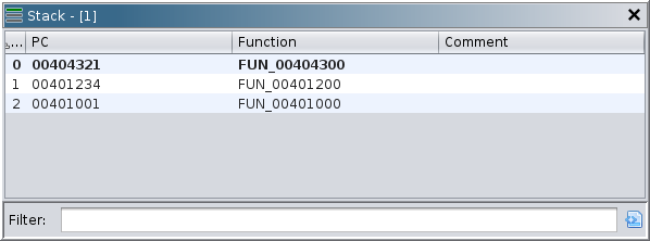 Debugger: Stack