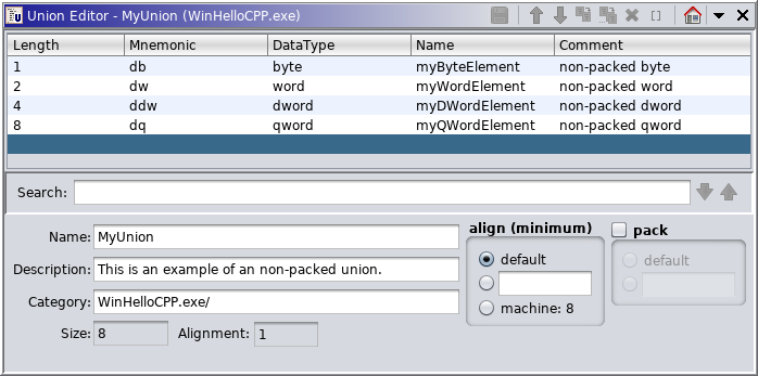 Data Structure Editor