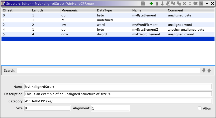 Data Structure Editor