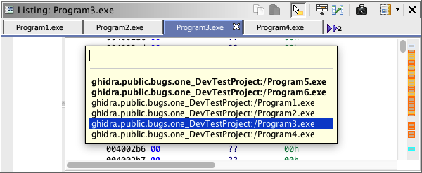 Navigating Program Files